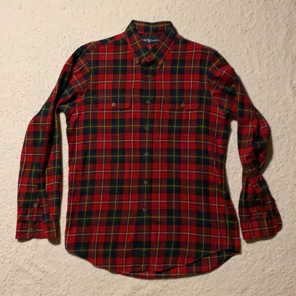 Ralph Lauren Red Plaid Button Down Shirt Men’s M